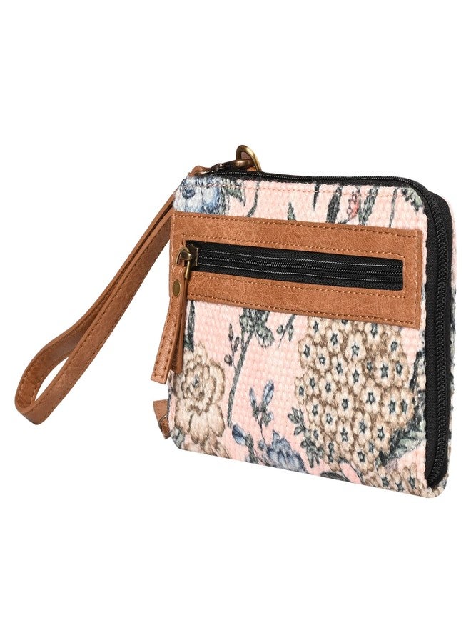 Mona B Zipper Women Wristlet Clutch Ladies Purse Wallet Multi Slot Card Holder Multipurpose Travel Hand Purse (Pink) - Image 3